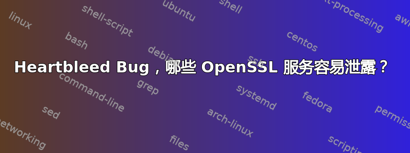 Heartbleed Bug，哪些 OpenSSL 服务容易泄露？