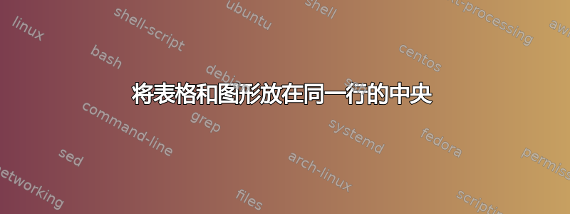 将表格和图形放在同一行的中央