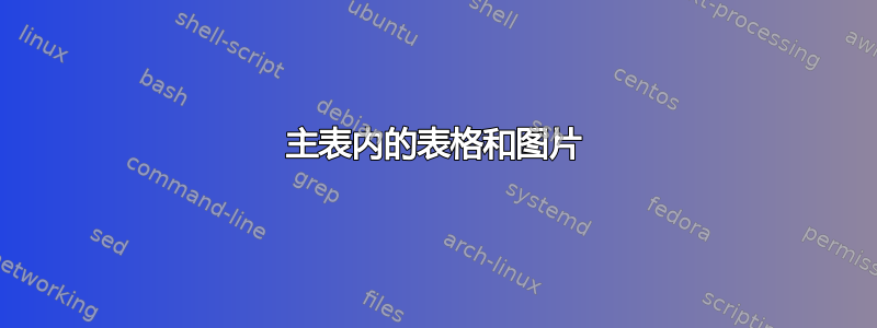 主表内的表格和图片