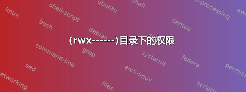 700(rwx------)目录下的权限