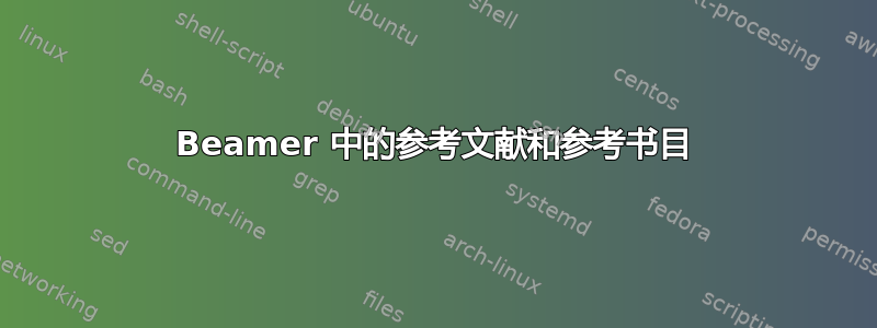 Beamer 中的参考文献和参考书目