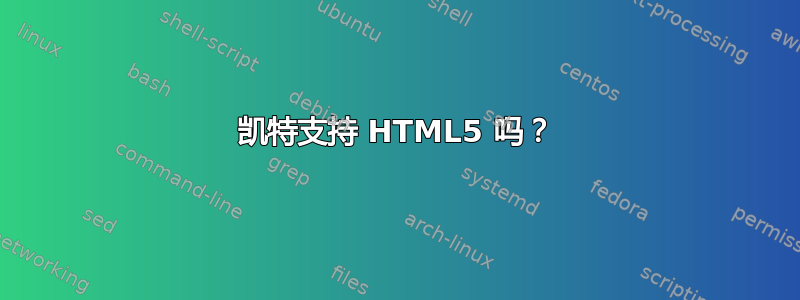 凯特支持 HTML5 吗？