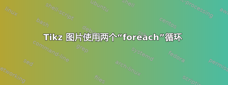 Tikz 图片使用两个“foreach”循环