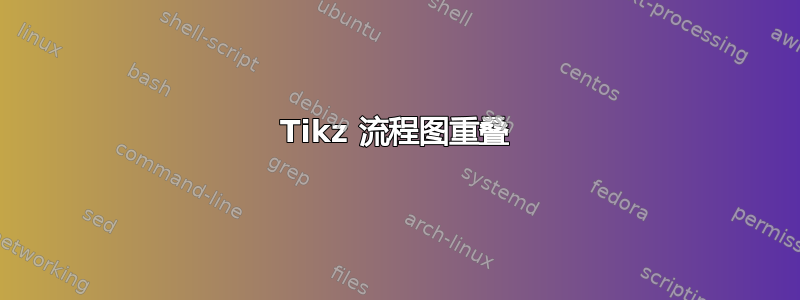 Tikz 流程图重叠