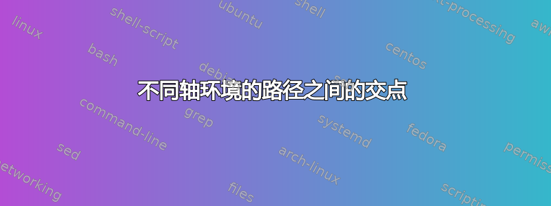 不同轴环境的路径之间的交点