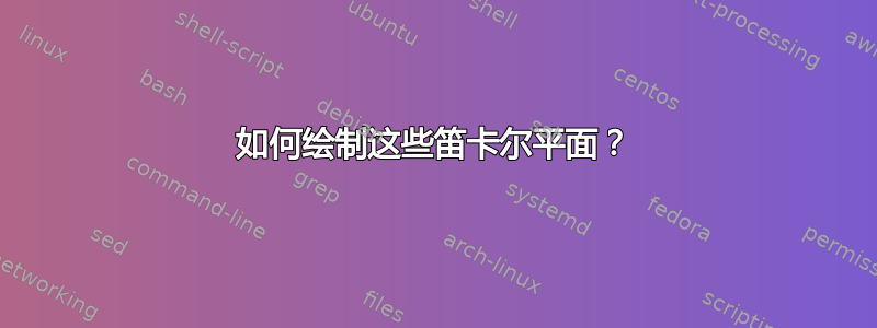 如何绘制这些笛卡尔平面？