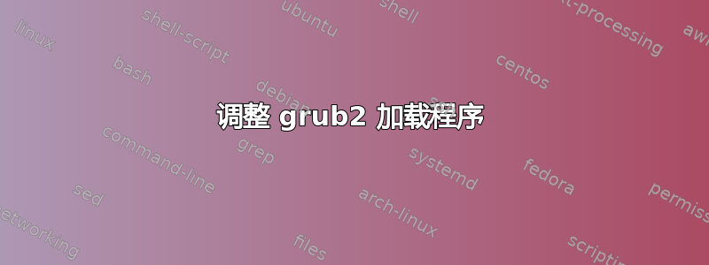 调整 grub2 加载程序