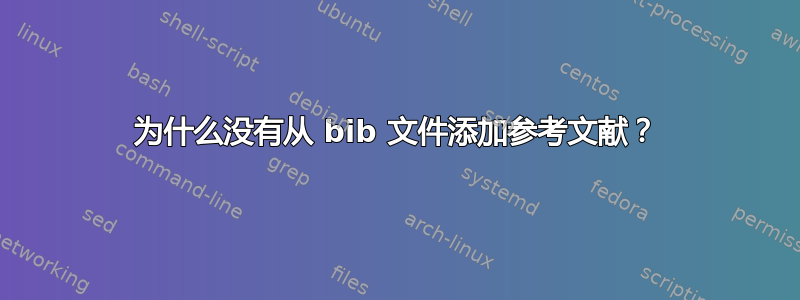 为什么没有从 bib 文件添加参考文献？