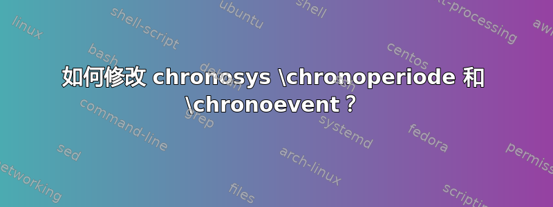 如何修改 chronosys \chronoperiode 和 \chronoevent？