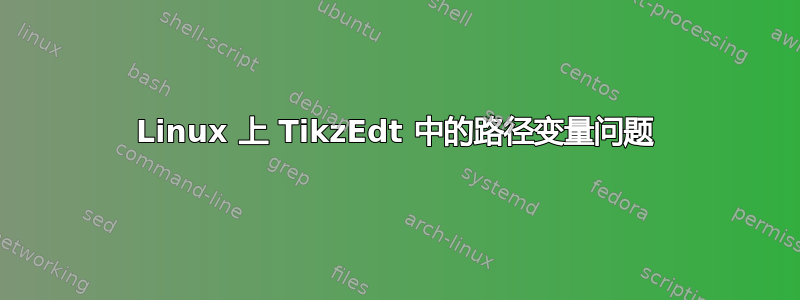 Linux 上 TikzEdt 中的路径变量问题