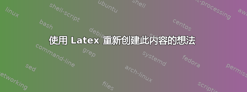 使用 Latex 重新创建此内容的想法