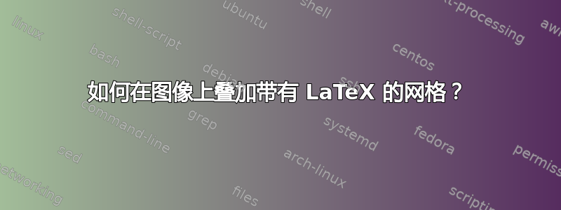 如何在图像上叠加带有 LaTeX 的网格？