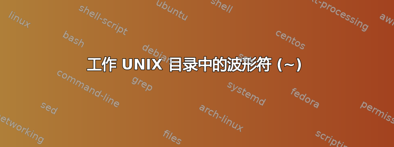 工作 UNIX 目录中的波形符 (~)