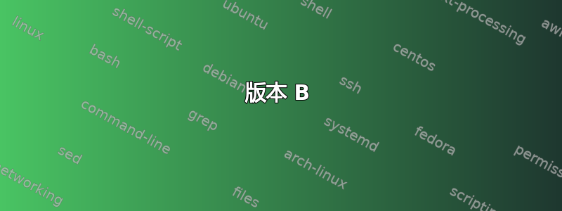 版本 B