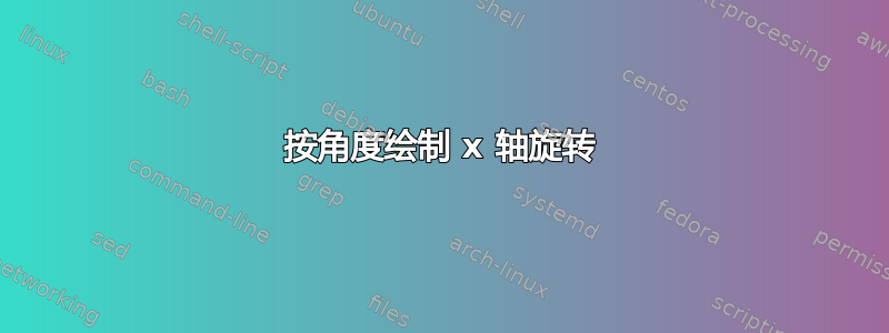 按角度绘制 x 轴旋转