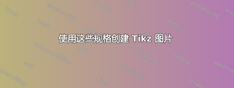 使用这些规格创建 Tikz 图片