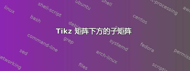 Tikz 矩阵下方的子矩阵