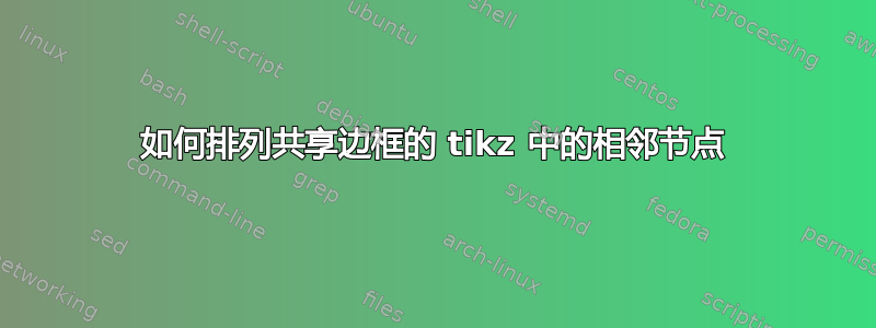 如何排列共享边框的 tikz 中的相邻节点