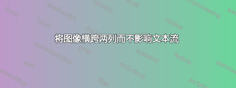 将图像横跨两列而不影响文本流