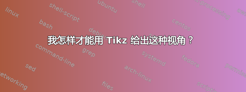 我怎样才能用 Tikz 给出这种视角？