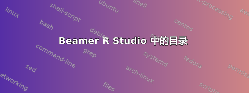 Beamer R Studio 中的目录