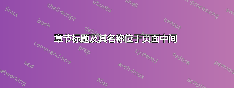 章节标题及其名称位于页面中间