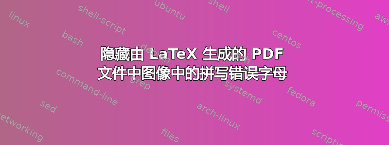 隐藏由 LaTeX 生成的 PDF 文件中图像中的拼写错误字母