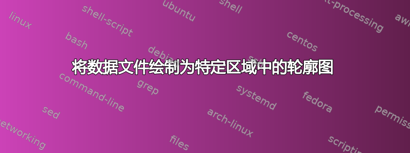 将数据文件绘制为特定区域中的轮廓图