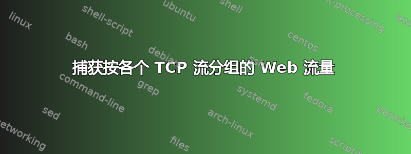 捕获按各个 TCP 流分组的 Web 流量