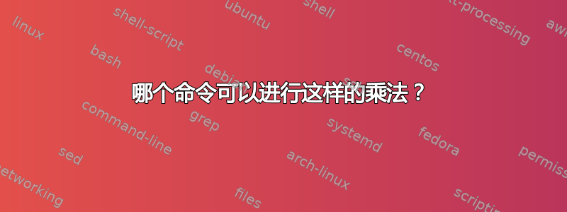 哪个命令可以进行这样的乘法？