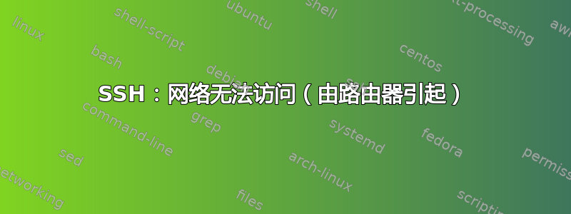 SSH：网络无法访问（由路由器引起）