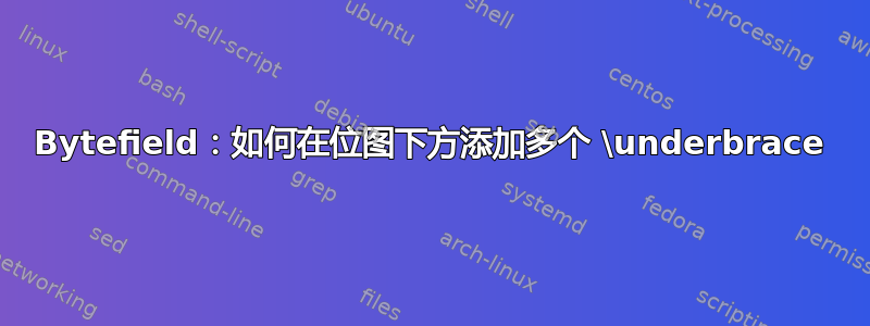 Bytefield：如何在位图下方添加多个 \underbrace