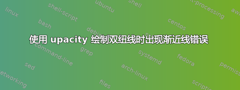 使用 upacity 绘制双纽线时出现渐近线错误