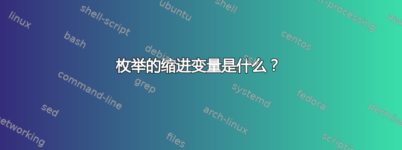 枚举的缩进变量是什么？