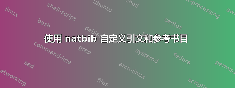 使用 natbib 自定义引文和参考书目