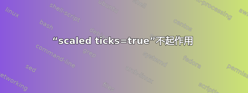 “scaled ticks=true”不起作用