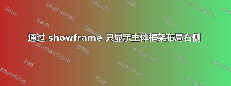 通过 showframe 只显示主体框架布局右侧