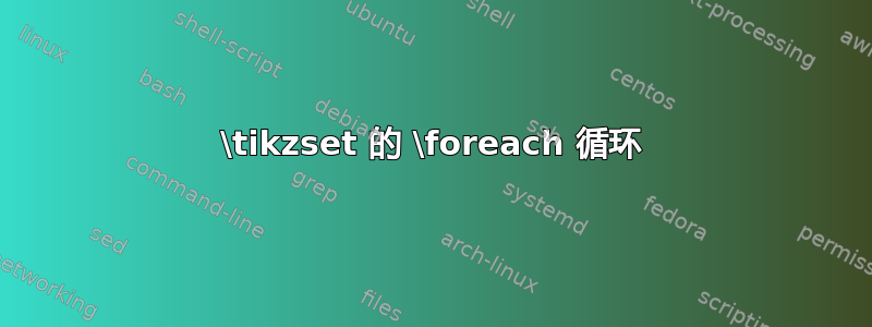 \tikzset 的 \foreach 循环