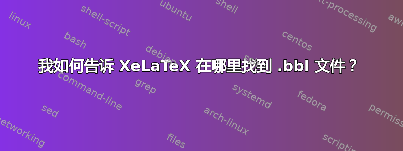 我如何告诉 XeLaTeX 在哪里找到 .bbl 文件？