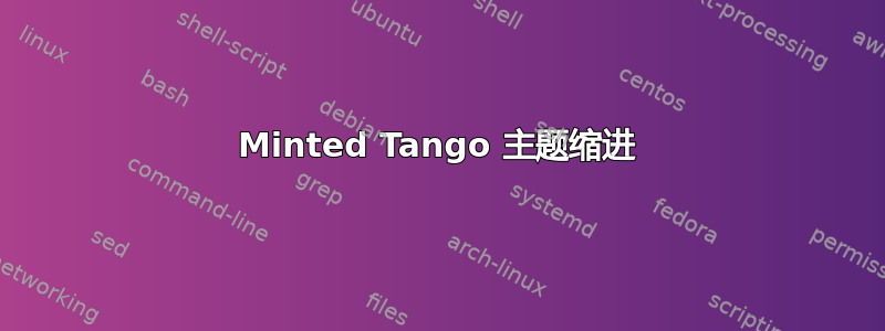 Minted Tango 主题缩进