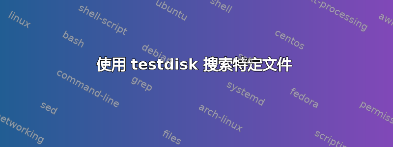 使用 testdisk 搜索特定文件