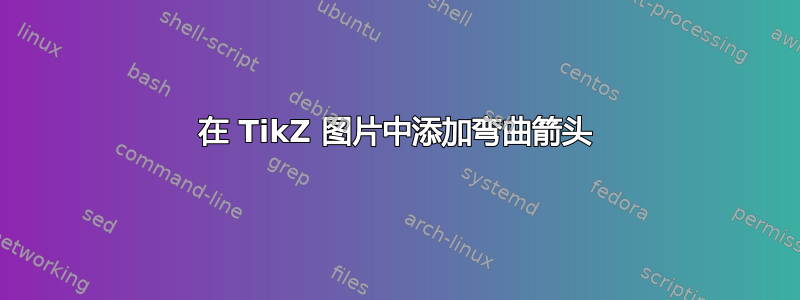 在 TikZ 图片中添加弯曲箭头