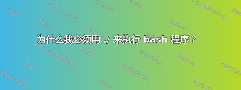 为什么我必须用 ./ 来执行 bash 程序？ 