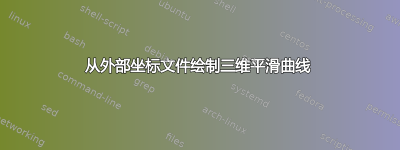 从外部坐标文件绘制三维平滑曲线