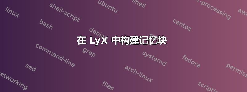 在 LyX 中构建记忆块