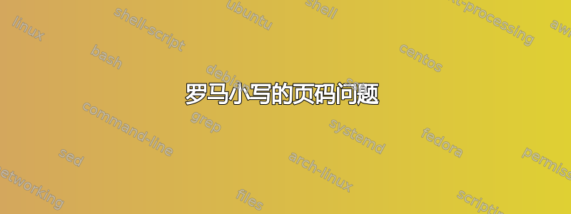 罗马小写的页码问题