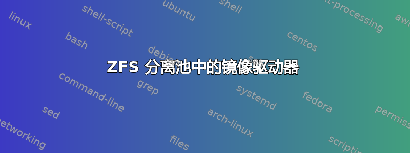 ZFS 分离池中的镜像驱动器