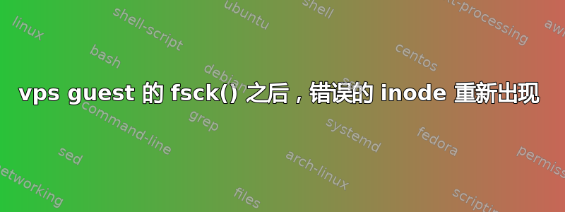 vps guest 的 fsck() 之后，错误的 inode 重新出现