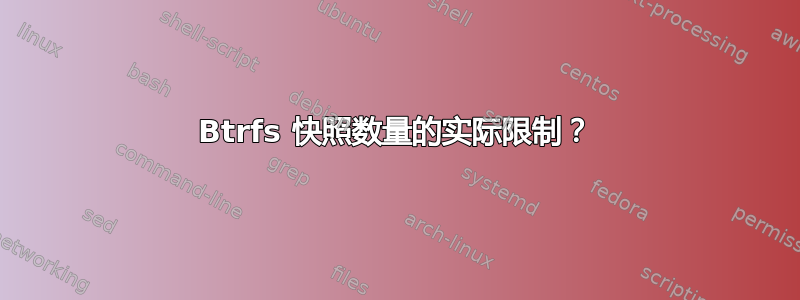 Btrfs 快照数量的实际限制？