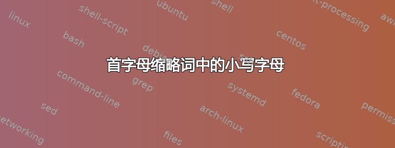 首字母缩略词中的小写字母